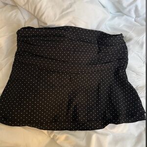 Beginning Boutique Briony Black Polka Dot Mini Skirt